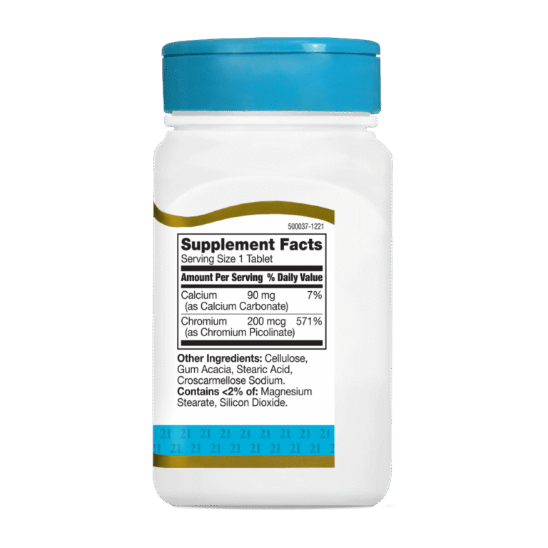 21st Century, Chromium Picolinate, 200mcg, 100 Tablets
