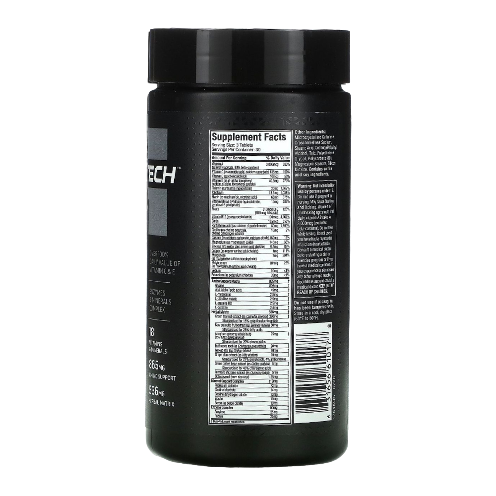 MuscleTech, Platinum Multivitamin, 90 Tablets, 30 serving