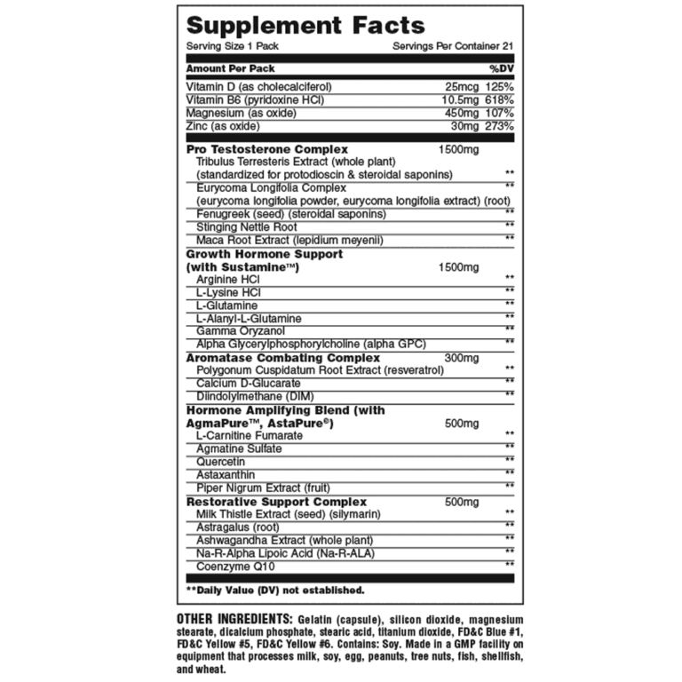 Animal, Stak Hormone Booster, Pill Packs, 21 Packs