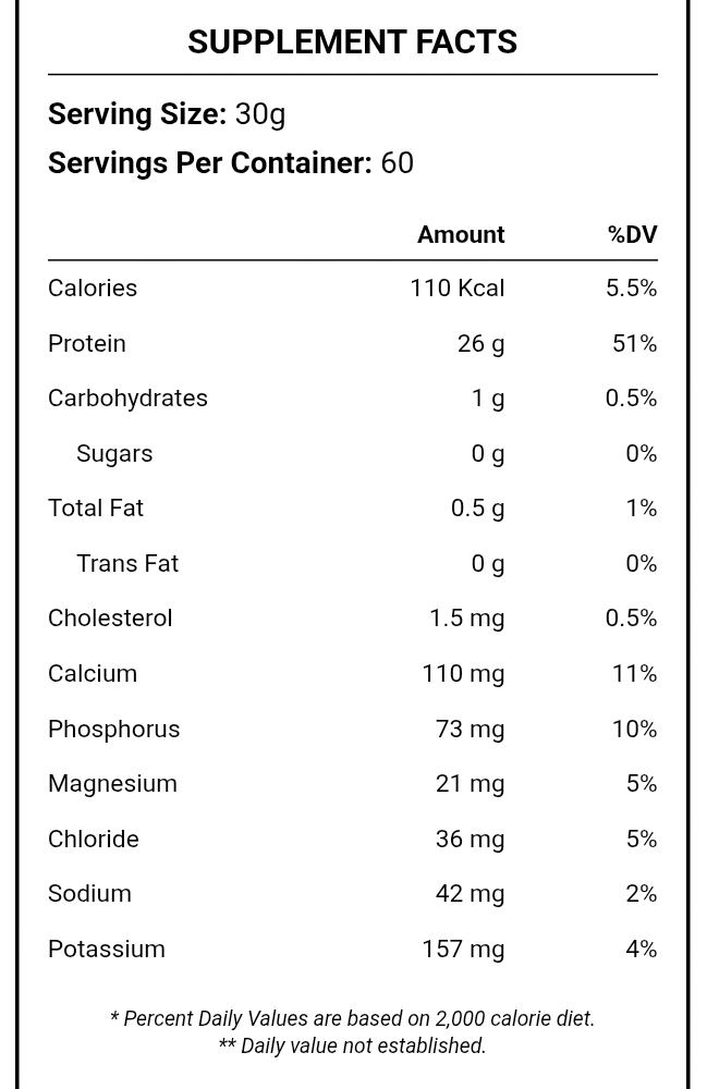 Challenger nutrition, Whey Isolate, 1.8kg, 60 Servings