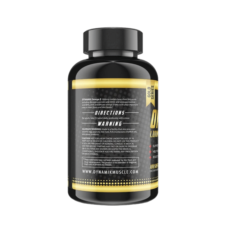 Dynamik Muscle, Omega-3, 100 Capsules, 100 Servings