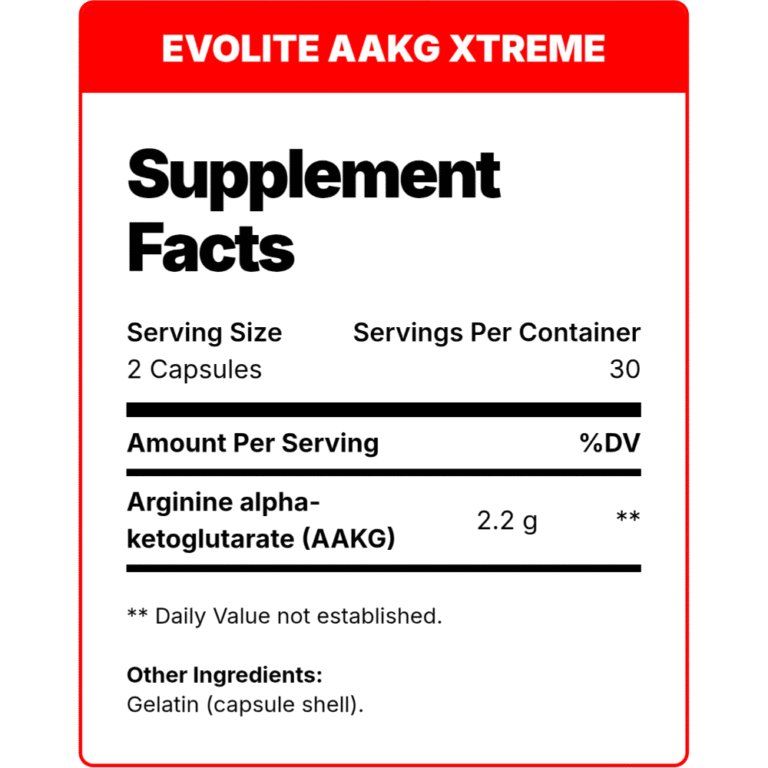Evolite Nutrition, AAKG, 60 Capsules, 30 Servings