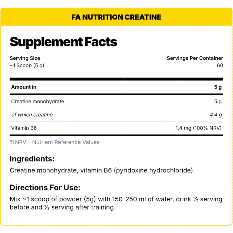 FA Nutrition, Creatine Monohydrate, 300g, 60 Servings