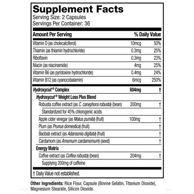 Hydroxycut, Weight Loss Original, 72 Capsules, 36 Servings