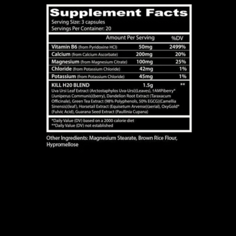 Insane Labz, Kill H2O, 60 Capsules, 20 Servings