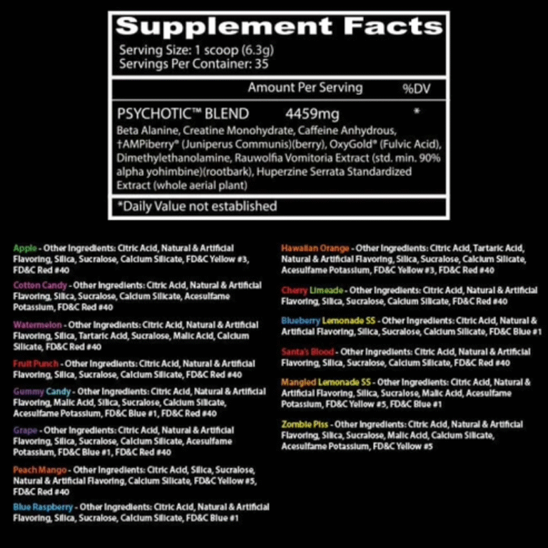 Insane Labz, Psychotic, 227g, 35 Servings