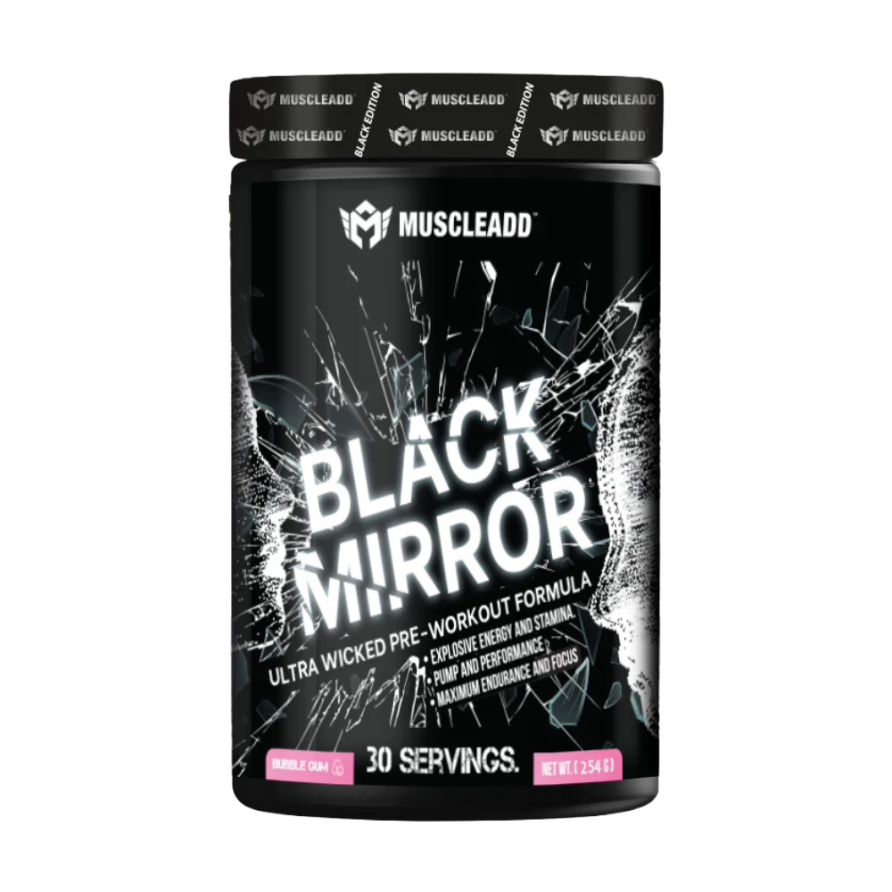 Muscle Add, Black Mirror, 254g, 30 Servings Bubble Gum Muscle Add, Black Mirror, 254g, 30 Servings
