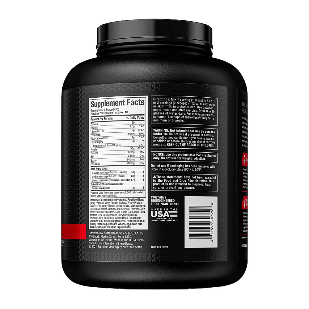 MuscleTech, NitroTech Whey Protein, 1.81 kg, 40 serving