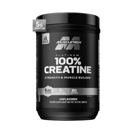 MuscleTech, Platinum 100% Creatine, Unflavored, 400G, 80 Servings