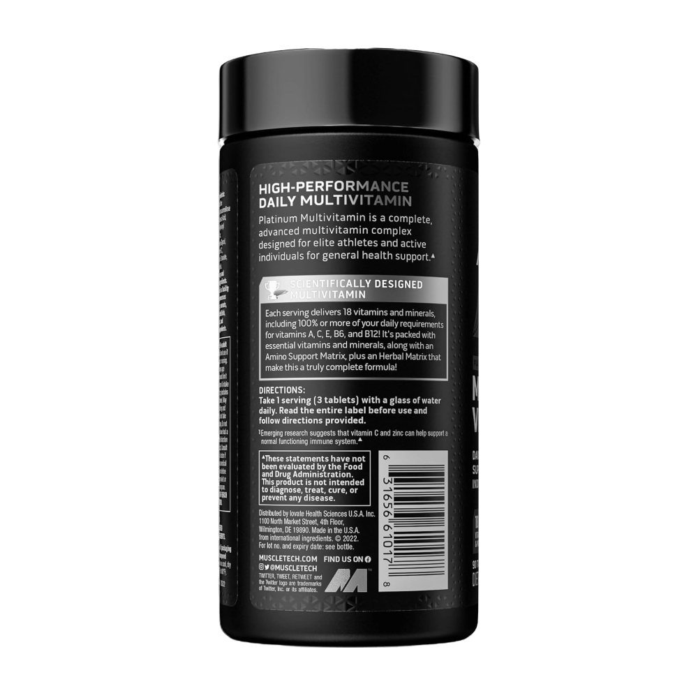MuscleTech, Platinum Multivitamin, 90 Tablets, 30 servings