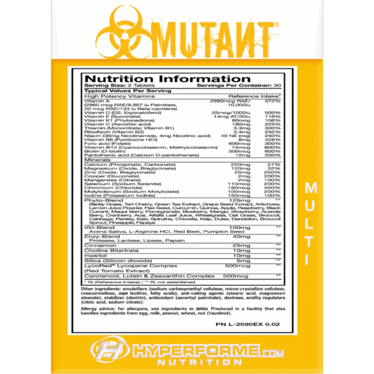 Mutant, Multi, 60 Tablets, 30 Servings