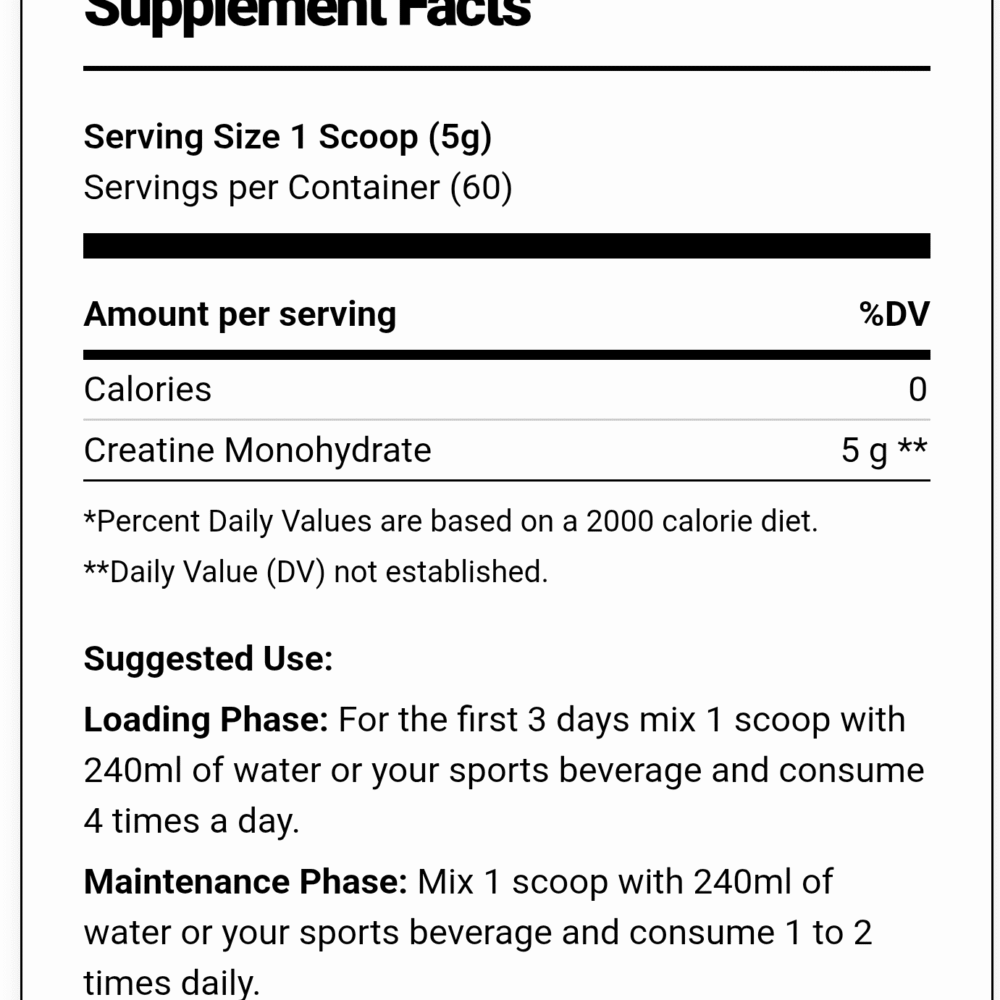 Novogen Pharma, Creatine Monohydrate, 300g, 60 Serving