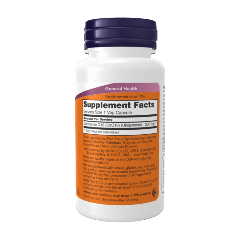 Now Foods, CoQ10, 200mg, 60 Capsules, 60 Servings