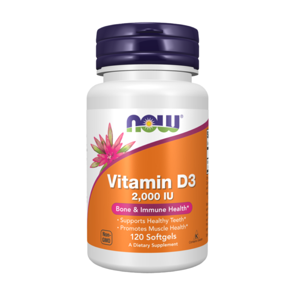 Now Foods, D3 2000 IU, 120 Softgels, 120 Servings