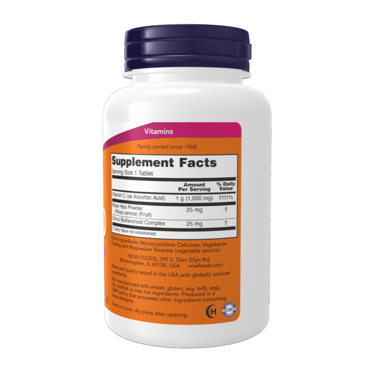 Now Foods, Vitamin C-1000, 100 Tablets, 100 Servings