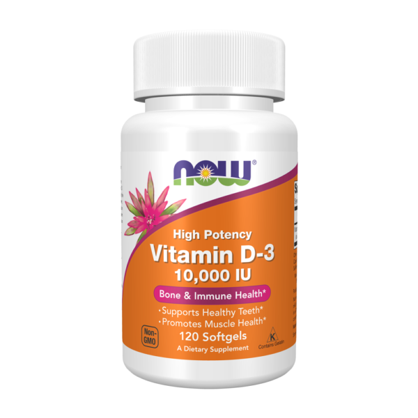 Now Foods, Vitamin D3 10,000 IU, 120 Softgel, 120 Servings