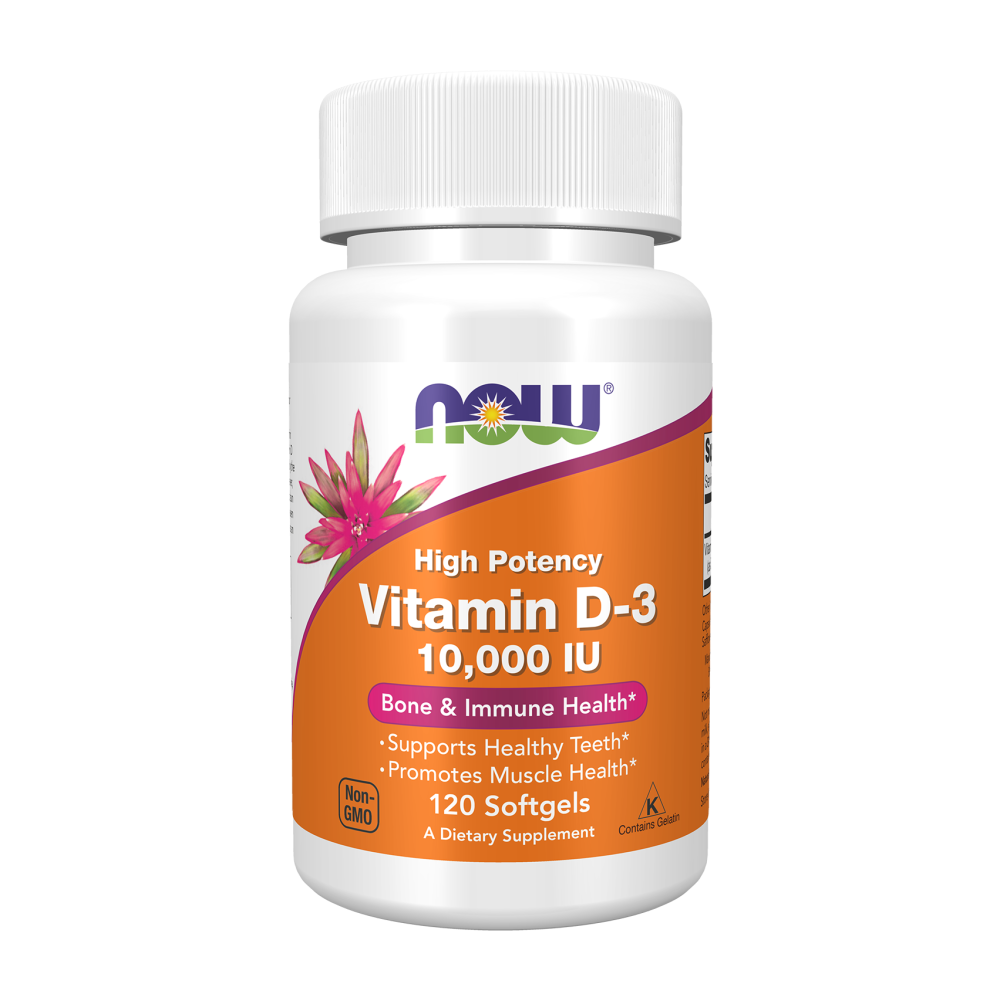 Now Foods, Vitamin D3 10,000 IU, 120 Softgel, 120 Servings