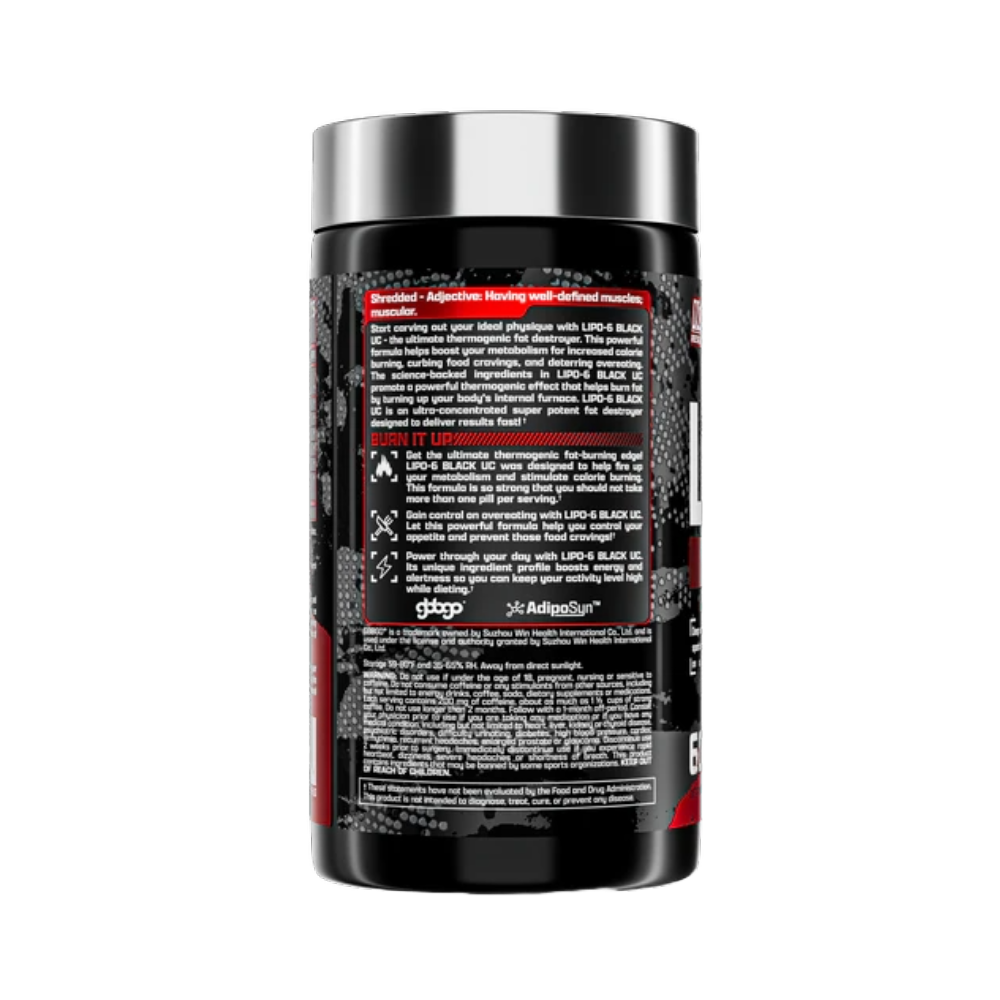Nutrex Research, Lipo-6 Black UC, 60 Capsules, 60 Serving back 1
