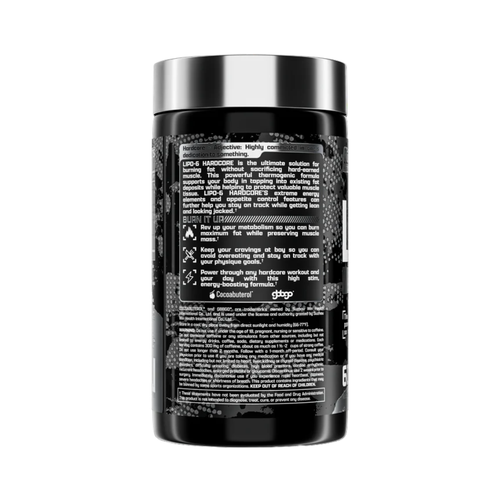 Nutrex Research, Lipo-6 Hardcore, 60 Capsules, 60 Servings