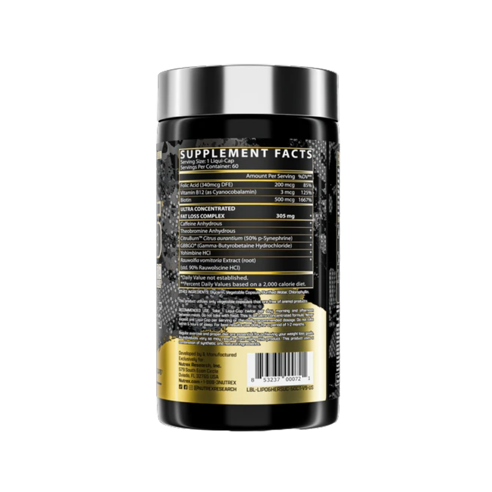 Nutrex research, Lipo-6 Hers, 60 Capsules, 60 Serving