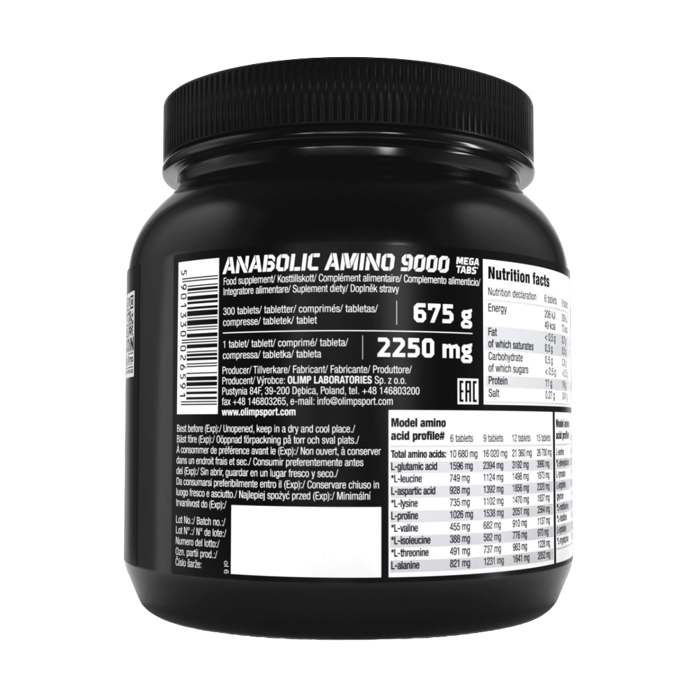 Olimp, Anabolic Amino 9000, 300 Tablets, 50 Servings