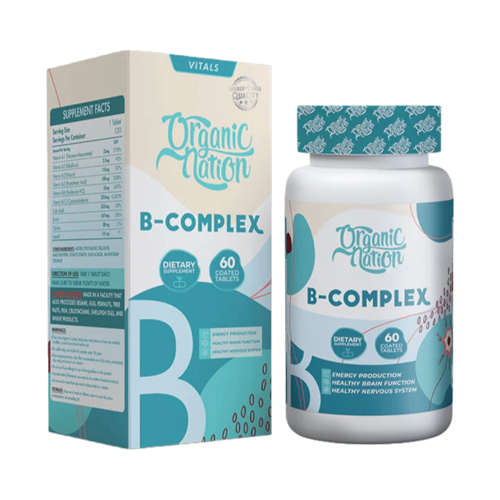Organic Nation, B-Complex, 60 Coated Tablets, 60 Serving