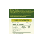 Organic Nation Ginkgo Biloba - 60Tab - 60Serv - Image 2