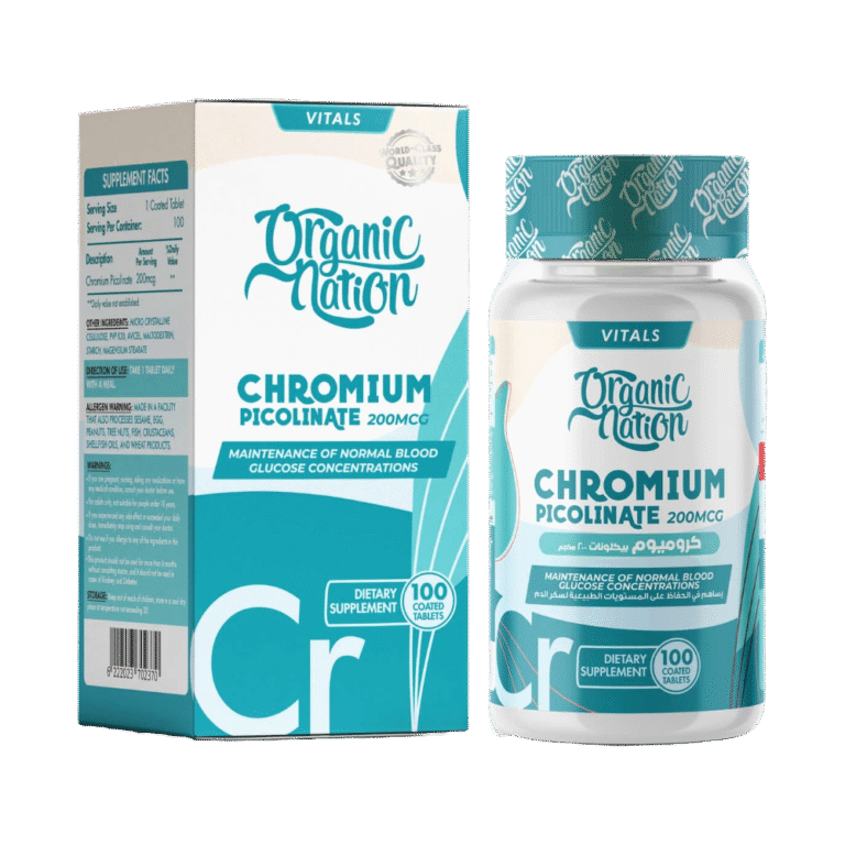 Organic Nation, Chromium Picolinate, 200MCG, 100 Coated Tablets, 100 servings