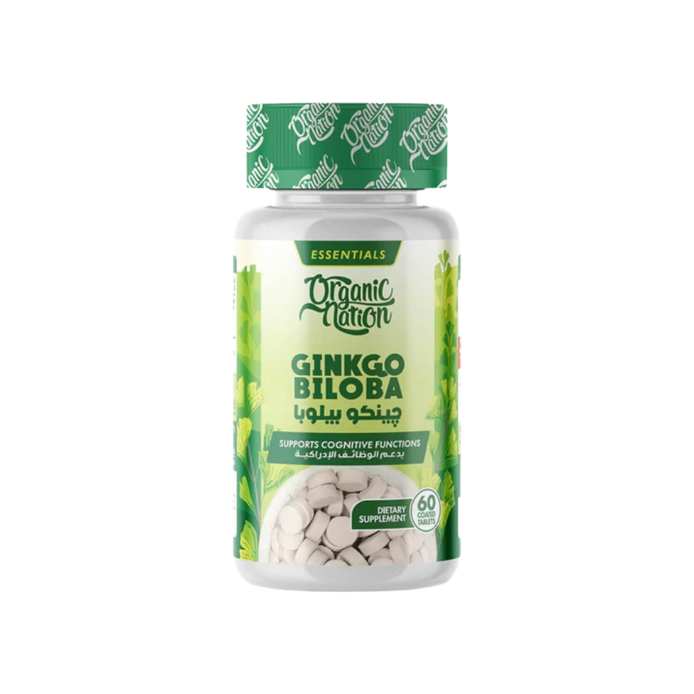 Organic Nation, Ginkgo Biloba, 60MG, 60 Tablets, 60 Servings
