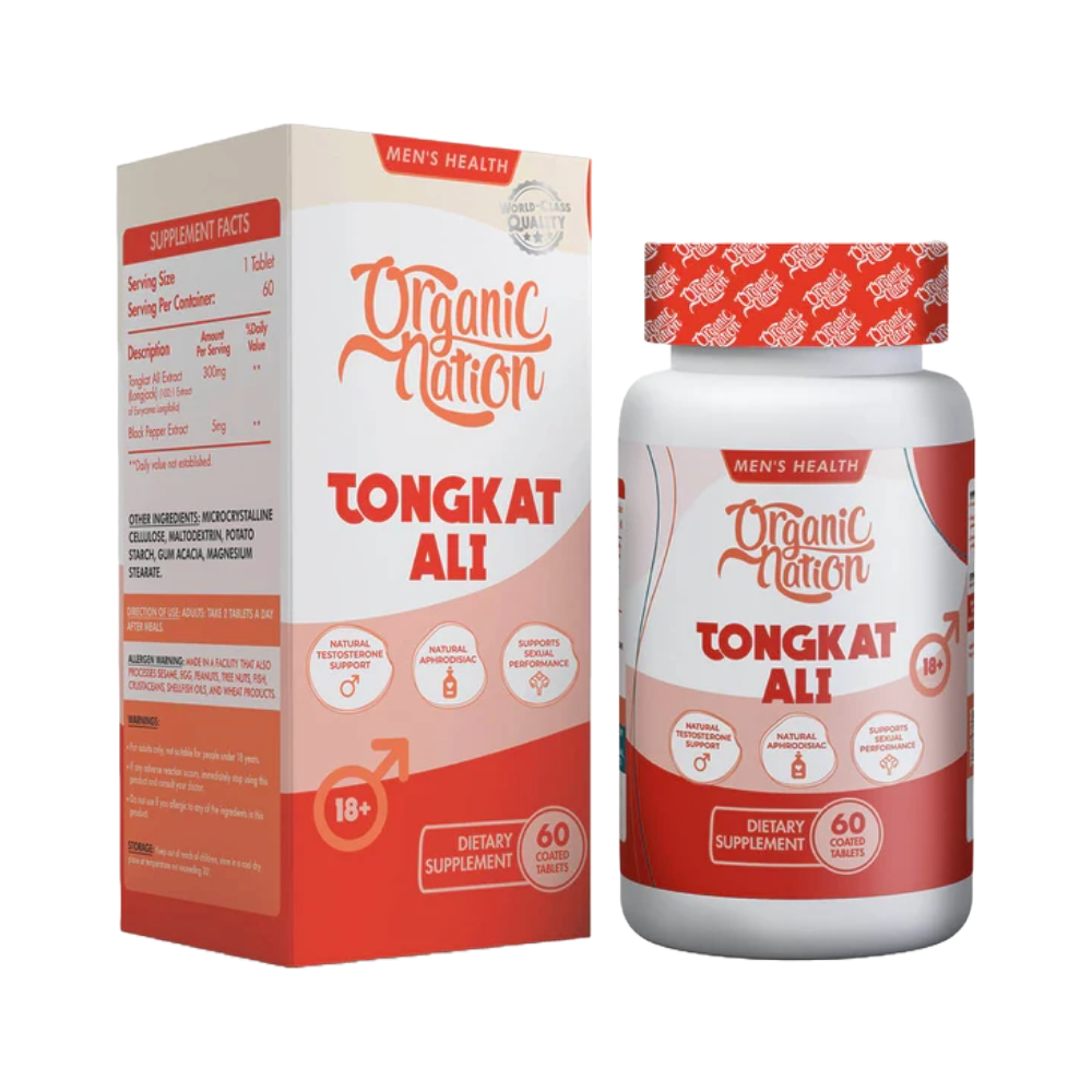 Organic Nation, Tongkat Ali, 300mg, 60 coated Tablets, 60 Serving