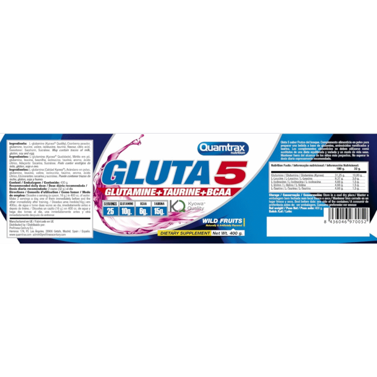 Quamtrax, Gluta 5, 400g, 25 Servings