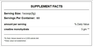 Run Alone Nutrition, Creatine Monohydrate, 300g, 60 Servings