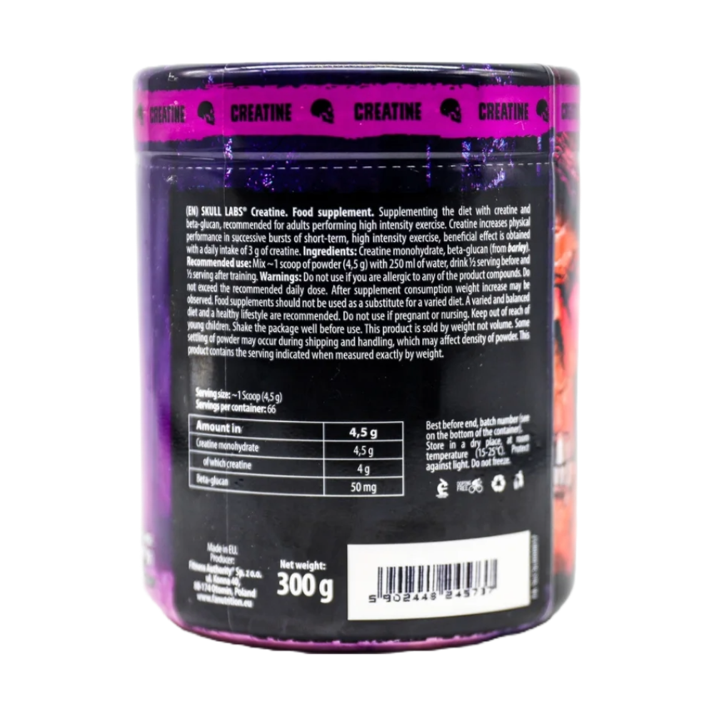 Skull Labs, Creatine Monohydrate, 300g, 60 Serving