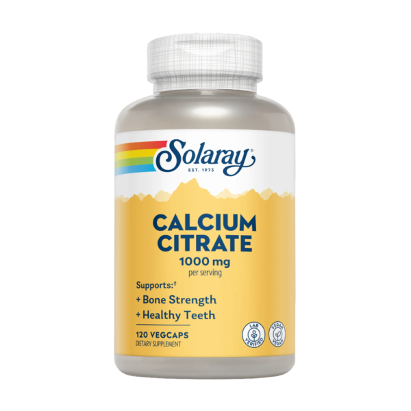 Solaray, Calcium Citrate, 1000mg, 120 Capsules, 30 Servings