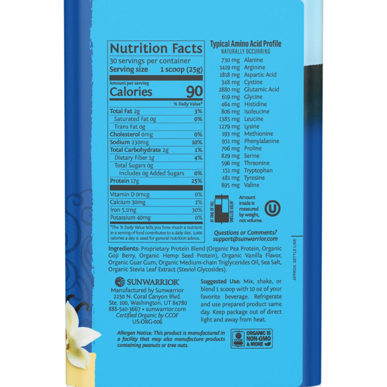 Sun Warrior, Vegan Blend Organic Protein, 750g, 30 Servings