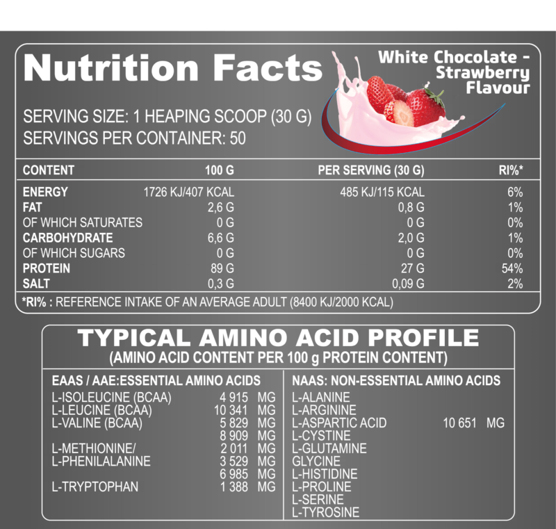 Superior14 Whey Core Isolate Zero - White Chocolate&Strawberry - 1502g - 50Serv - Image 2