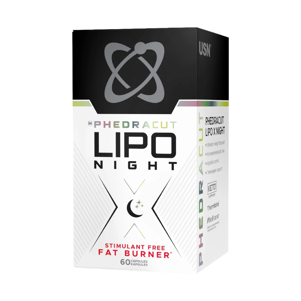 USN, Phedra Cut Lipo X Night, Stimulant Free, 60 Capsules, 30 Servings