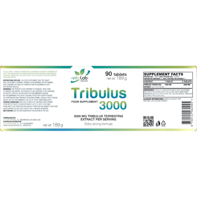 Vitalab Natural, Tribulus 3000, 90 Tablets, 45 Servings
