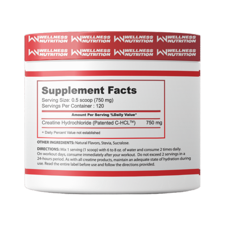 Wellness Nutrition, Creatine HCL, 120g, 120 Servings