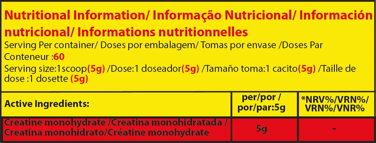 Marvelous Nutrition, Creatine Monohydrate, Unflavored, 300G, 60 Serving