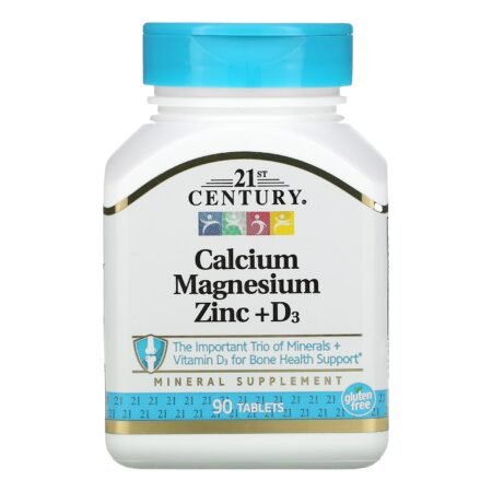 21st Century Calcium Magnesium Zinc + D3 90Tablets