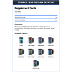 ZooMad Labs, One Raw Creatine Monohydrate, 300g, 100 Servings Flavoured