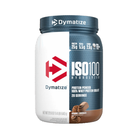 Dymatize, ISO100 Hydrolyzed Whey Protein Isolate,1.43 lb 650g, Gourmet Chocolate