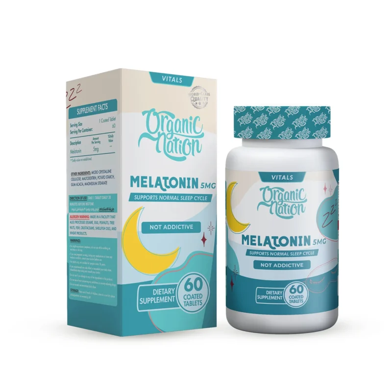 Organic Nation Fast Dissolving Melatonin 5mg.-60serv.-60Tablet.