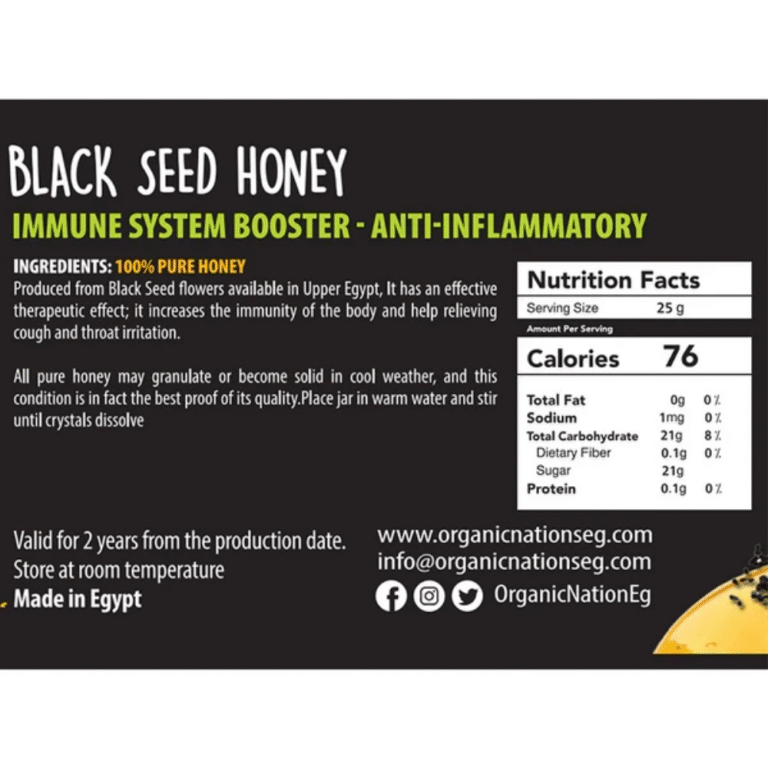 Organic Nation, Black seed Honey, 400G