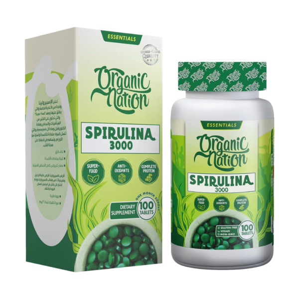 Organic Nation, Spirulina, 100 Tablets, 33 Servings