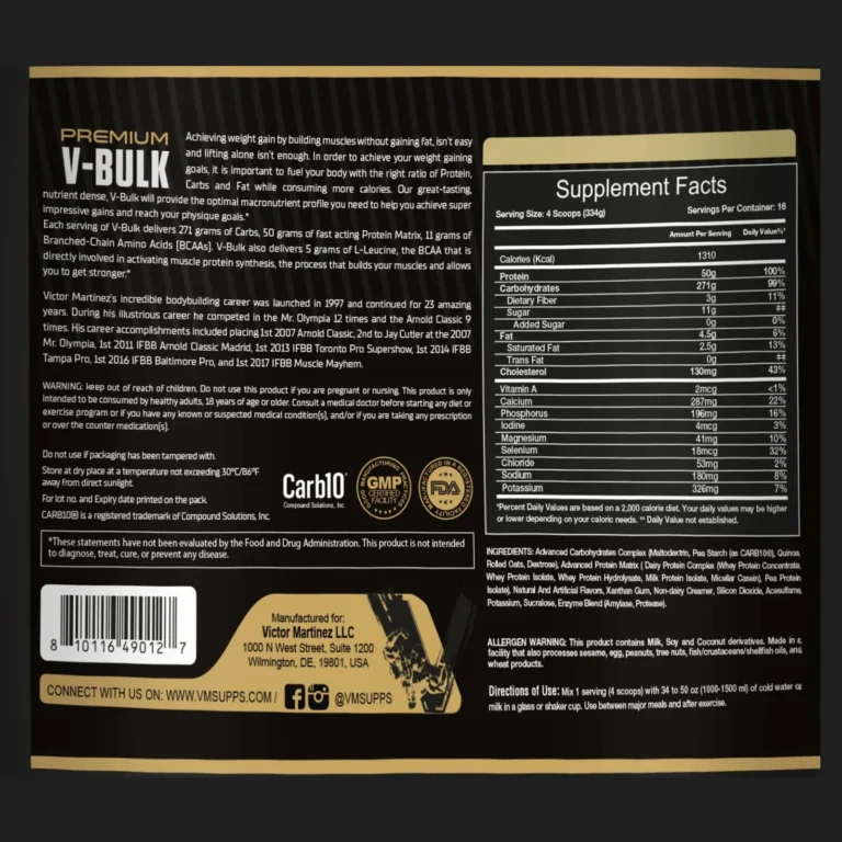 Victor Martinez, Premium V-Bulk, 5.4KG, 16 Servings