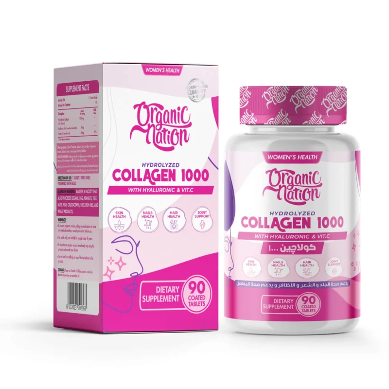 Organic Nation Hydrolyzed Collagen 1000 -90Coated Tablets - Image 2