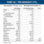 Applied Nutrition, Pump Pre 3G, 375g, 25 Servings - Image 2