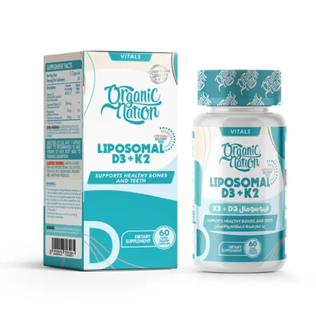 Organic Nation Liposomal D3+K2 60 Capsules 60Serv